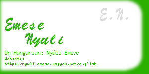 emese nyuli business card