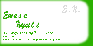 emese nyuli business card